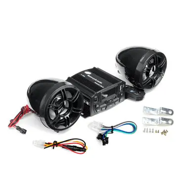 12V zvukový systém motocyklu s dálkovým ovládáním reproduktorů vhodný pro FM SD USB MP3