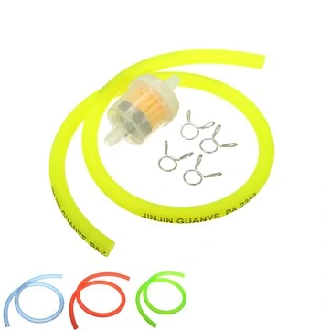 6mm Plynový palivový filtr Benzínová hadice 4 spony Univerzální motocykl Dirt Bike