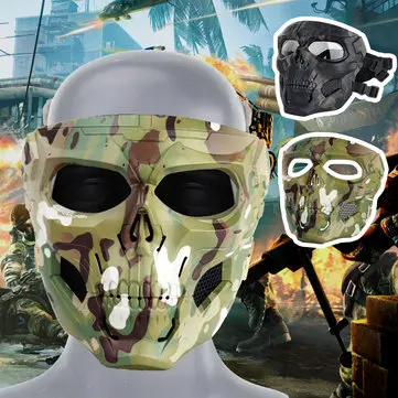 WoSporT Skull Airsoft Paintball Maskay Celá tvář Taktická Halloweenská Párty Maskay