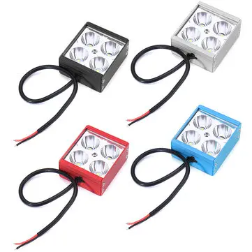 3 palce 4LED DC12-24V 12W 2200LM Vodotěsná světla na motocykl přední nárazník auta Bílé světlo