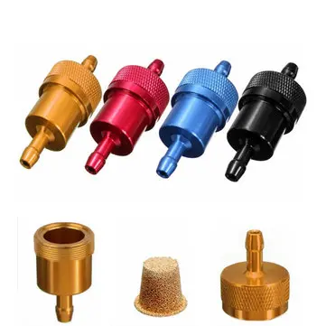 Univerzální filtr paliva pro motocykly 1/4 palce 6mm CNC hliníková slitina ATV Dirt Bike