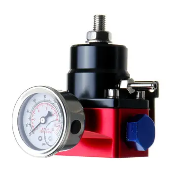 Seřiditelný regulátor tlaku paliva FPR Kit Plyn Olej tlak 0-100 psi Měření 6AN AN6 Linie
