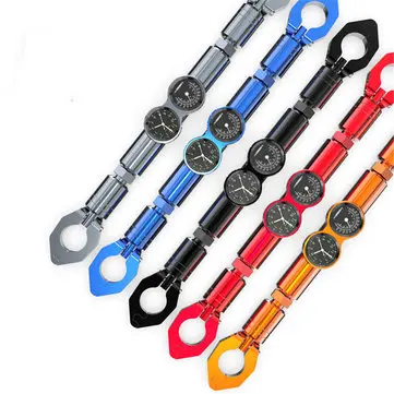 CNC Motocyklové Nepropustné Noční Svépomocné Upravené Vyvážecí Tyč s Hodinami a Teploměrem