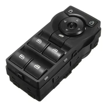 Černý elektrický výkonový ovladač okna s zelenou LED světlem pro Holden VE Commodore 2006-2013