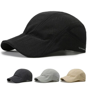 Rychleschnoucí sluneční ochranné síťové prodyšné baseballové čepice lehké nastavitelné venkovní sporty cyklistika neformální rybaření kšiltovka trucker