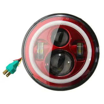 7palcová H4 LED světlomety Hi-Lo Beam Light Halo Angle Eyes pro Wrangler