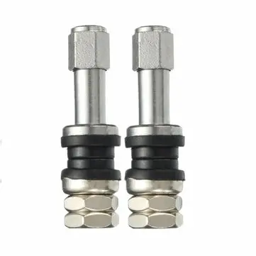 2X Univerzální TR43E Kovový Klampt-in Bezdušová Pneumatika Kolo Schrader Ventilový Výstupek