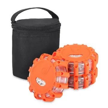 3ks Multifunkční 12 LED silniční majáky Magnetický varovný signální světla Blikající bezpečnostní příkraj vozidlo Loď Kamion Nárazová bezpečnostní lampa