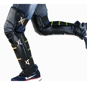 Zimní motocyklová cyklistika chrániče kolen z umělé kůže nohy VodaOdpudící Ochranný nerezový háček