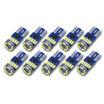 AUDEW 10Pcs 4014 SMD T10 W5W LED Boky Keil Marker Lights CANBUS Chyba zdarma 12V 6712K Bílá