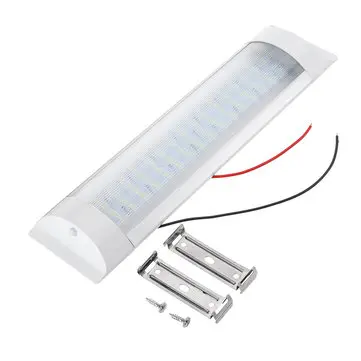 23CM 5W 72 LED bílá interiérová stropní světla bar DC 24V 6000K bílá s vypínačem pro auto Van RV Truck Trailer Boat