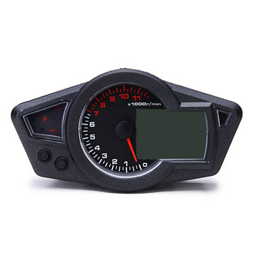 12V Motocyklový LCD Digitální Odometer Tachometr Vodotěsný Univerzální