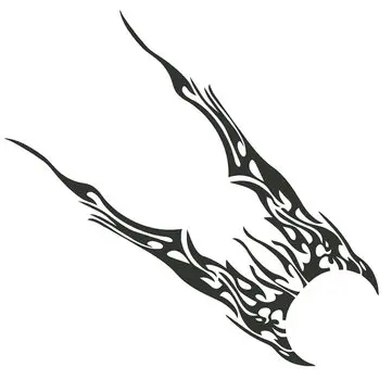 2 ks DIY plamenová grafika samolepky na boku vozu 210,5x48 cm Voděodolná černá