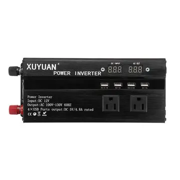 4000W Dvojice LED Displej Modifikované Sine Vlny Auta Power Invertor