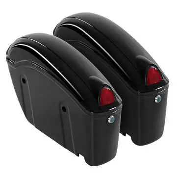26L Motocyklový pevný kufr Sedlové tašky Saddle Bags Side Box s držákem světla pro Cruiser