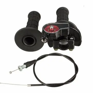 Gumový Twist Řídítka Držáky 7/8 palců 22mm s Kabelem Motocykl