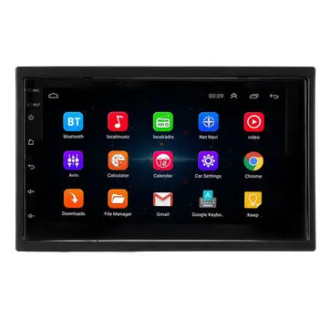 7 palcový 1DIN pro Android 8.1 Auto Stereo Rádio Quad Core 2+32G WIFI GPS AM Pohyblivý Dotykový Displej Podpora DVR Zadní Kamery
