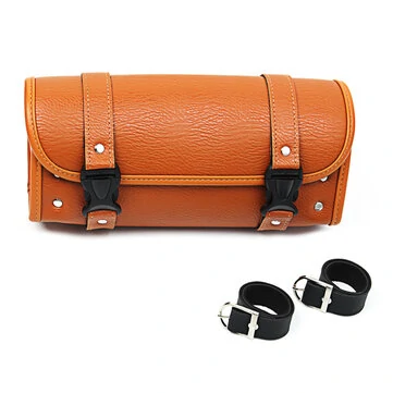 Batoh na motocyklovou sedlovou tašku Skútr řídítka tašky úložiště nástrojů Kufr Tanková taška hnědá