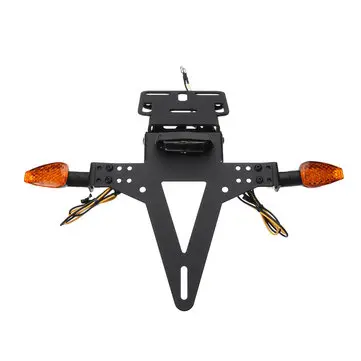 Nastavitelný držák motocyklové registrační značky + ukazatele směru + zadní brzdové světlo