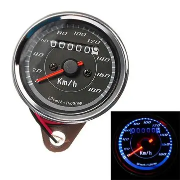 Motorcycle Odometer Speedometer Gauge Meter Dual Color LED Podsvícení