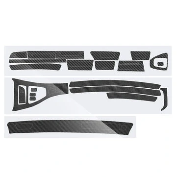 3D Matný černý uhlíkový vlákno autointeriérové dekory pro BMW E90 3 série 2005-2013