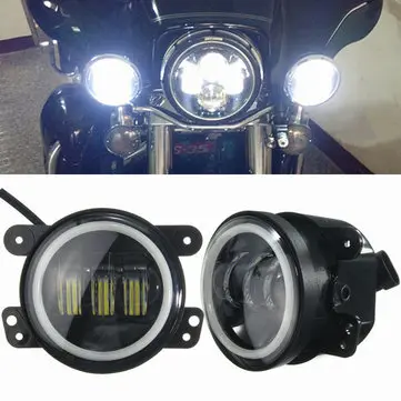 4 palcové 60W motocyklové LED bílé světlo pro Harley Jeep Wrangler Vodotěsné