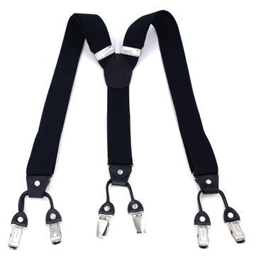 Pánské suspenders obchodní kalhoty sponky vintage casual suspensorio kalhoty šestipřezkové ramenní popruhy