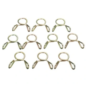 10pcs 8mm Fuel Line Hose Tubing Spring Clips Clamps For Motorcycle ATV Scooter