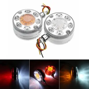 24V 24LED Chrom Red White Amber Boční světla
