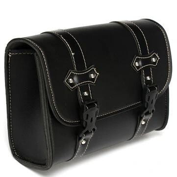 Motocyklová sedlová kůže taška nástrojová kapsa černá