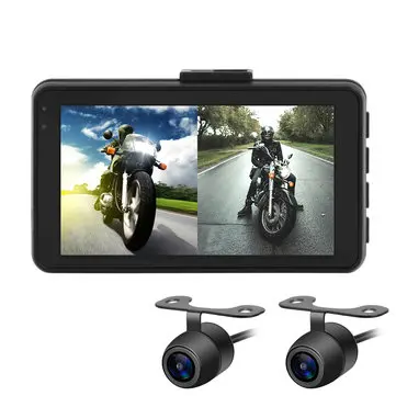 MT22 1080P+720P Motocyklová DVR Kamera Videozáznamu Dash Cam Full HD Pohledy vpřed a vzad