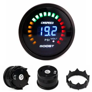 2 palce 52mm Digital Turbo Boost/Voda/Olej Temp/Tlak/Tachometer/EGT Monitor Racing Měřič