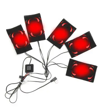 5ks 65℃ Elektrická Tepelná Podložka 3 Přizpůsobitelné Styl Vesty Vyhřívané Oblečení