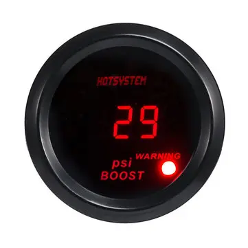 Digitální červený LED elektronický měřič tlaku PSI HOTSYSTEM 52mm pro auto motor 2 palce
