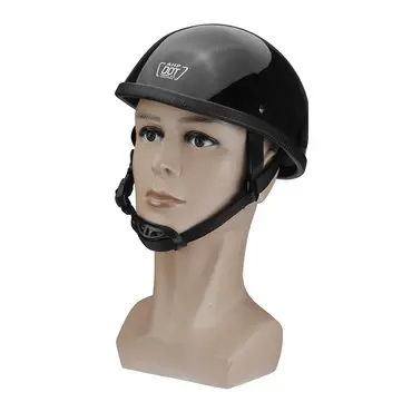 M/L/XL DOT Motocyklová helma v německém stylu se zkrácenou přilbou, matně černá