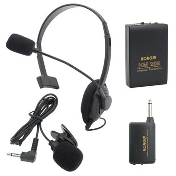 Bezdrátový klip-on mikrofon Mini mikrofon zesílka headset KM209