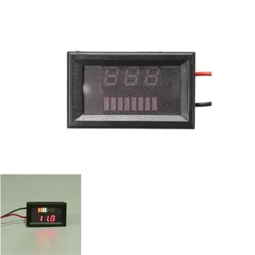 DC 12V36V48V Obdélníkový Digitální Displej Volt Meterr Meter Pro Motocykl Auto Loď