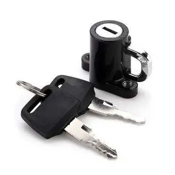 Zámek na motocyklovou helmu Závěsný háček s 2 černými klíči