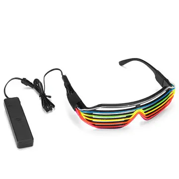 LED Glow EL Brýle Party Blikající Festivalový Neonový Drát Bar Party Light Up Blink Lyže