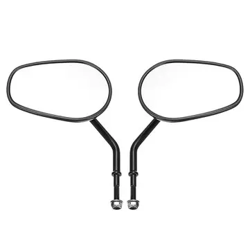 8mm Černé Hliníkové Zlitiny Levý Pravý Zpětný Pohled Postranní Zrcátka Pro Harley