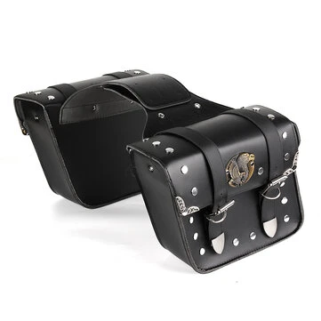 Motocyklové Sedlové Brašny Boční Brašny Nářadové Vaky Vlevo Vpravo Pro Chopper Černé