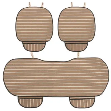 3 kusy autosedadlového potahu na 5 sedadel, prodyšný lněný materiál, auto sedačková podložka