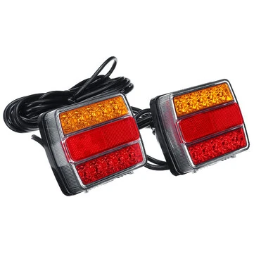 12V 2ks Magnety Trailer Zadní Světla Zastavit Ukazatel Registrační Značka Lampa Vodotěsné 16 LED