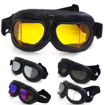 Skošatělý Retro Vintage Motocyklová Přilba Brýle Jízdní Brýle Větruvzdorné Vodotěsné