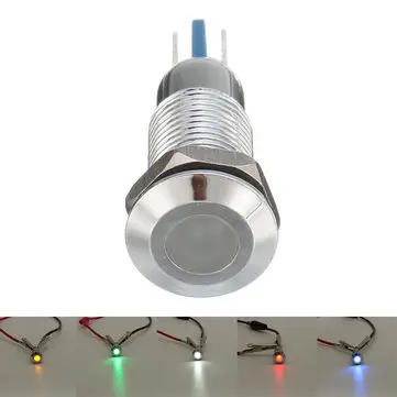 Metalová 8mm LED Diagnostická panelová indikační lampa červená modrá zelená bílá žlutá