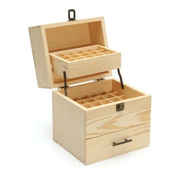 Dřevěná třívrstvá krabička na esenciální oleje Kontejner na drobnosti Ochránce