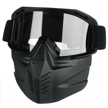 Aftagelig maskeskibriller Åbent ansigt Halvhjelm Vintage motorcykel Udendørs cykling Motocross