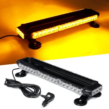21 tommer 144W 42LED Dobbelt Side Trafik Strobe Blinklys Bar-lys Ravfarvet Nødlys Magnetisk Montering 12V Universal