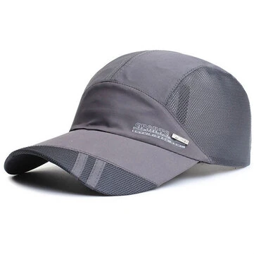 Herre letvægts hurtigttørrende åndbar baseballcap cool mesh udendørssport solbeskyttelse duckbill cap til sommerløb fiskeri ridning rejser