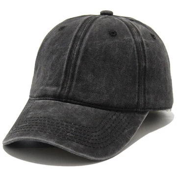 Solid vasket denim baseball cap vintage unisex bomuld sport hat udendørs blødt åndbart alsidigt solskygge cap kvinder mænd